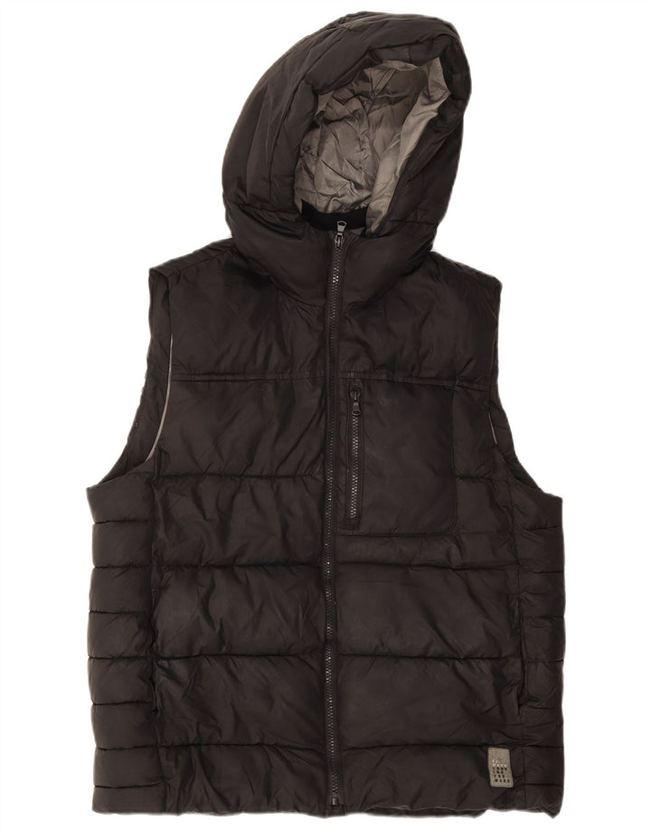 Zara Boys Polstret Gilet med hætte 13-14 år sort polyester