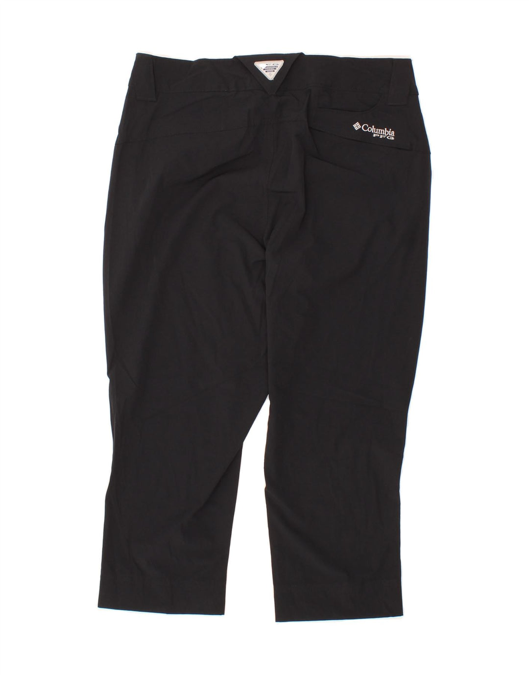 COLUMBIA Womens Slim Capri Trousers US 8 Medium W30 L21 Black Nylon Vintage Columbia and Second-Hand Columbia from Messina Hembry 