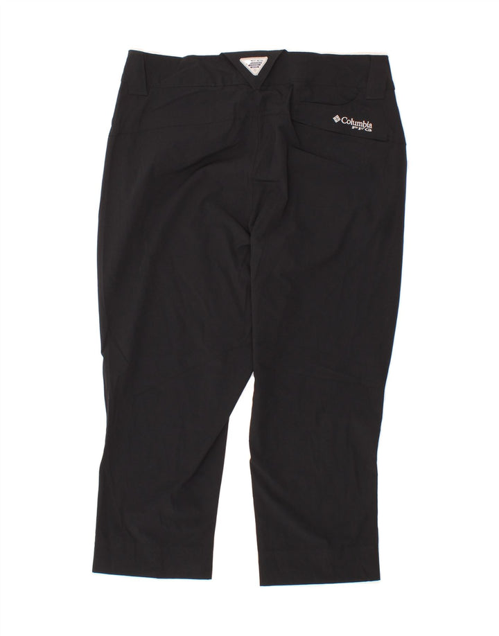 COLUMBIA Womens Slim Capri Trousers US 8 Medium W30 L21 Black Nylon Vintage Columbia and Second-Hand Columbia from Messina Hembry 