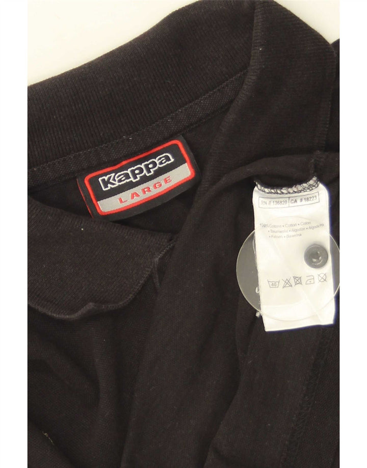 Kappa herre poloshirt stor sort bomuld