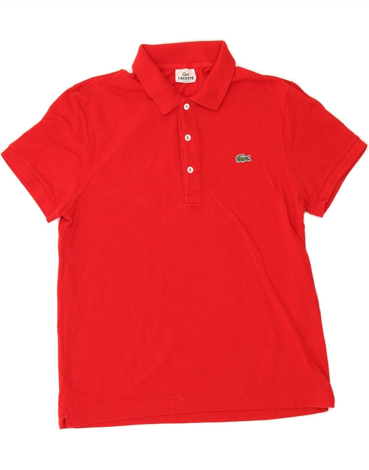LACOSTE Mens Slim Fit Polo Shirt Size 4 Medium Red Cotton Vintage Lacoste and Second-Hand Lacoste from Messina Hembry 