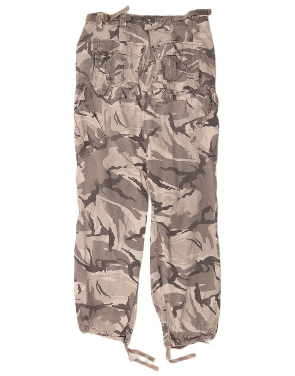 Fishbone Joggers til mænd Cargo Bukser Medium W32 L31 Grå Camouflage Bomuld