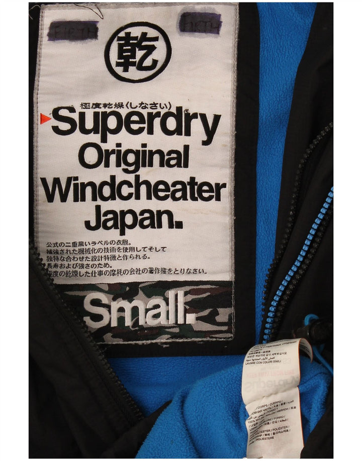 Superdry vindjakke til kvinder med hætte vindjakke UK 10 Small Black