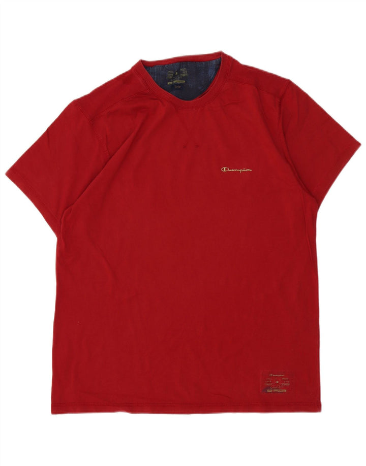 Champion Herre T-Shirt Top Stor Rød Bomuld