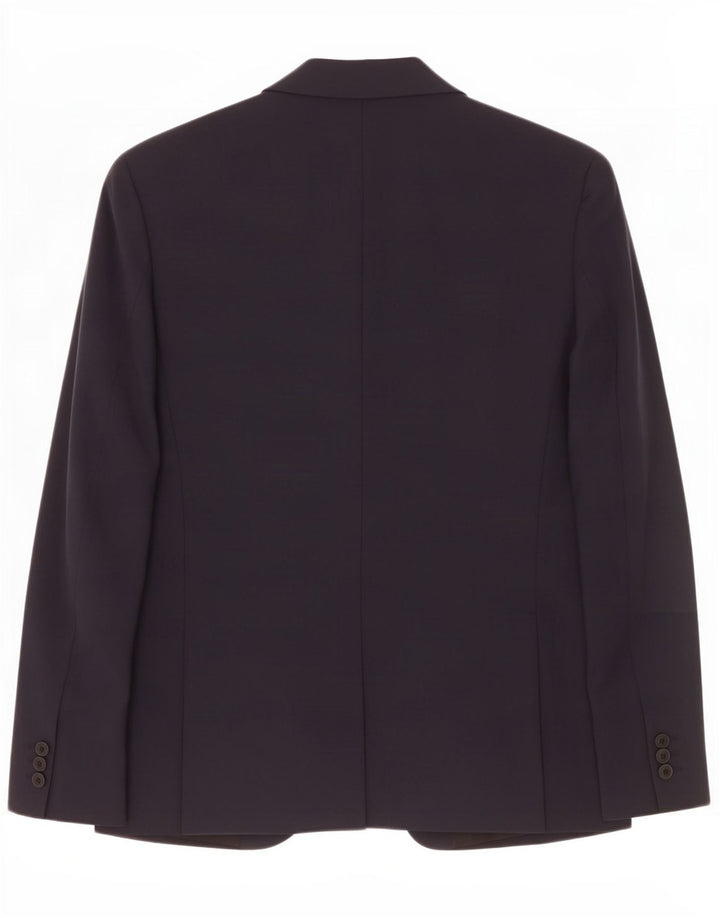 Zara Herre 1-knaps blazerjakke EU 50 Medium Navyblå Polyester