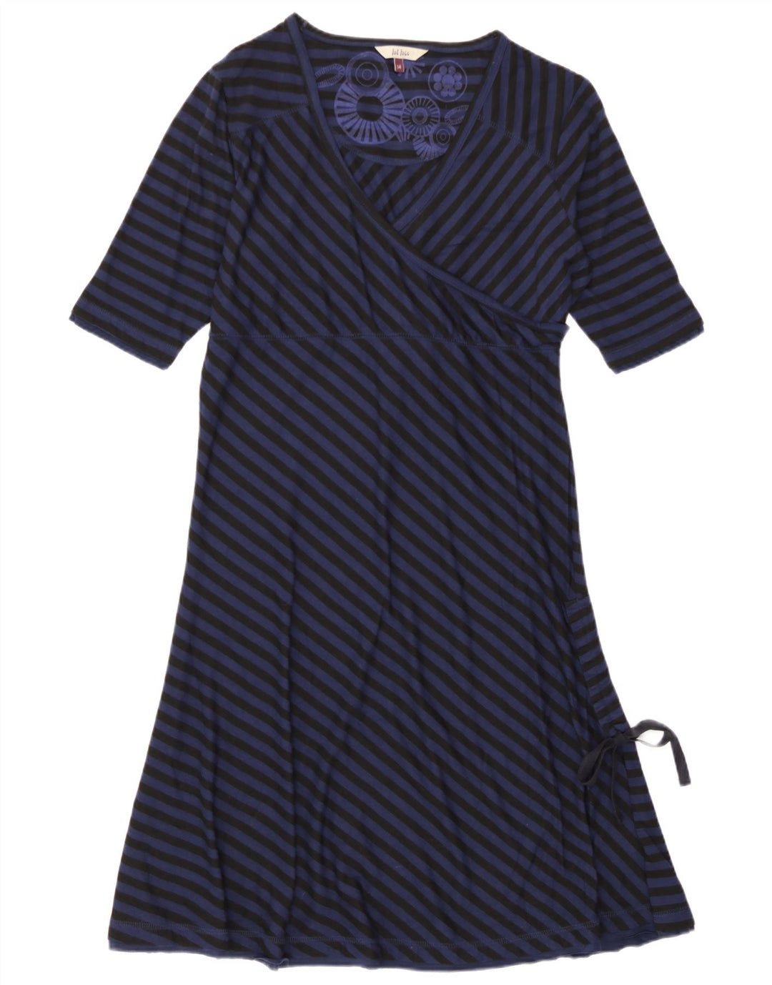 Fat Face Dame Maxi Dress UK 14 Mellem marineblå stribet polyester