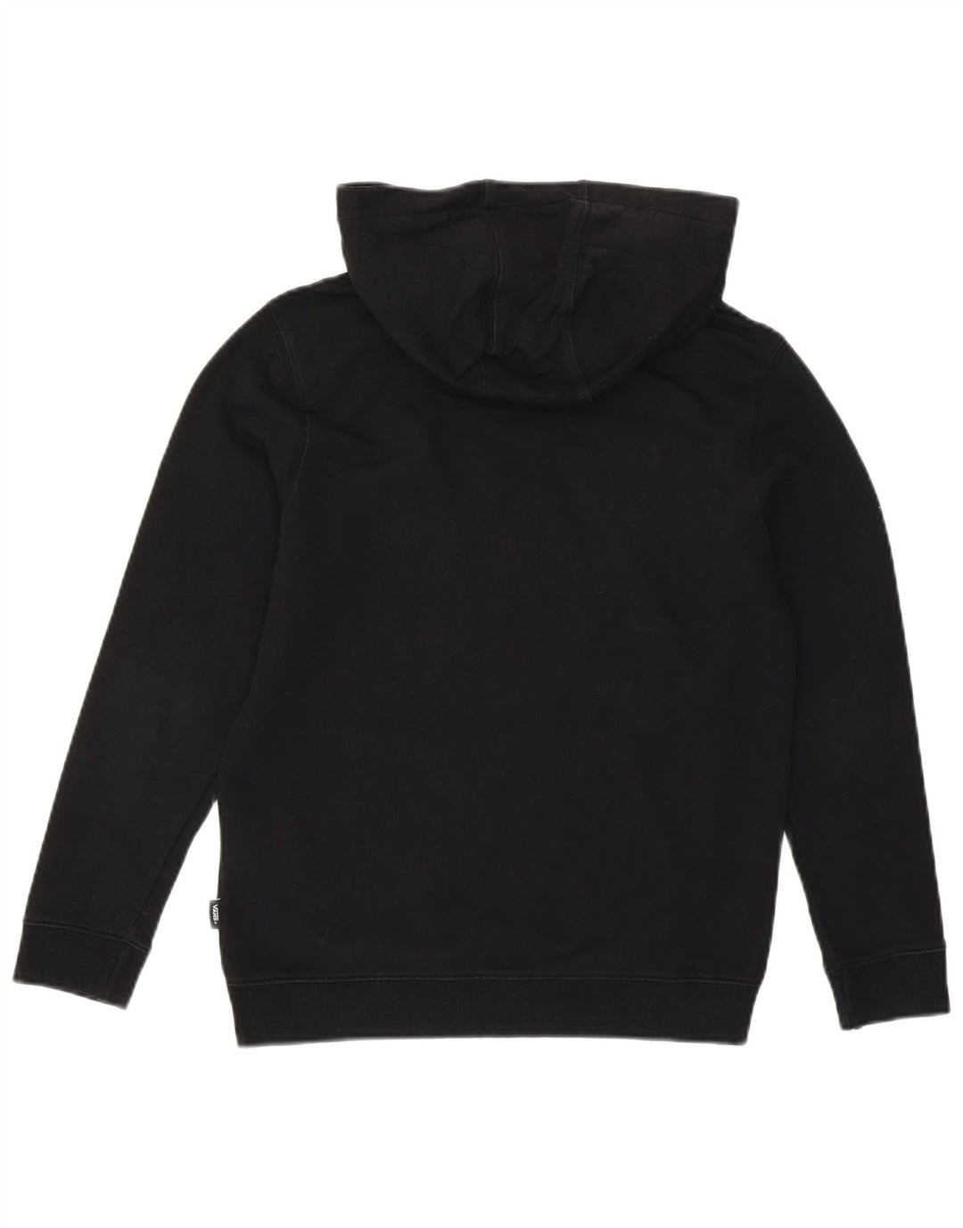 VANS Womens Graphic Hoodie Jumper UK 12 Medium Black Cotton Vintage Vans and Second-Hand Vans from Messina Hembry 