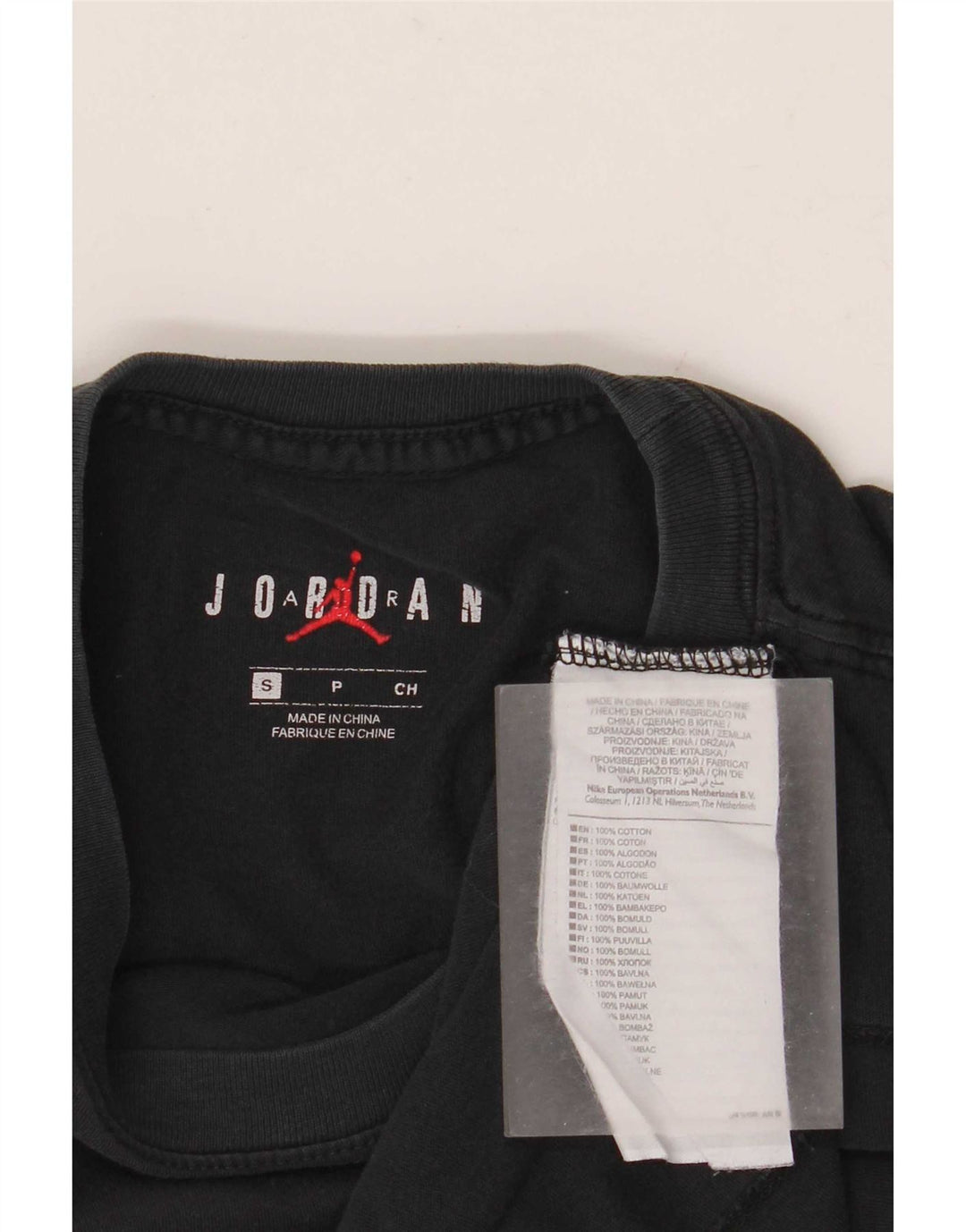 Jordan Herre grafisk T-shirt top lille sort bomuld