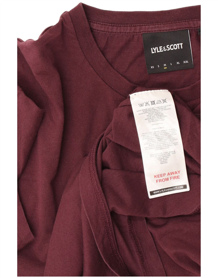 Lyle & Scott Herre T-shirt Top Medium rødbrun bomuld