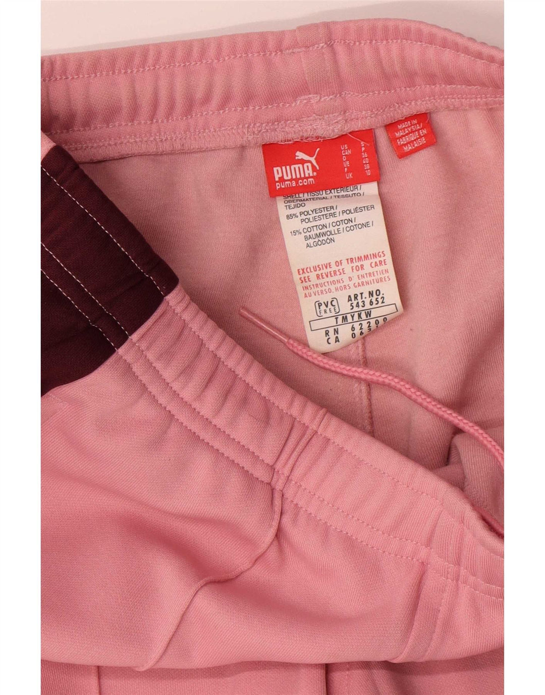 Puma træningsdragtsbukser til kvinder UK 10 Small Pink Colourblock Polyester