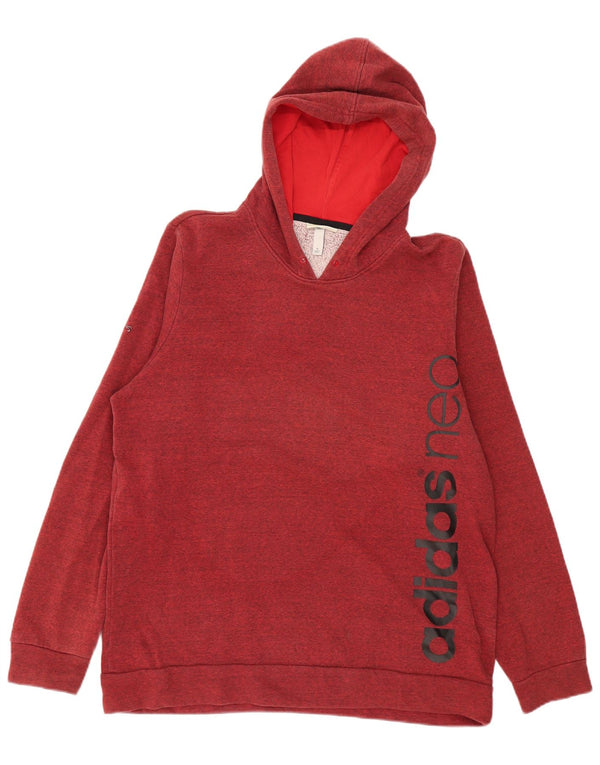 Adidas Grafisk hættetrøje til mænd XL Burgundy Flecked Bomuld