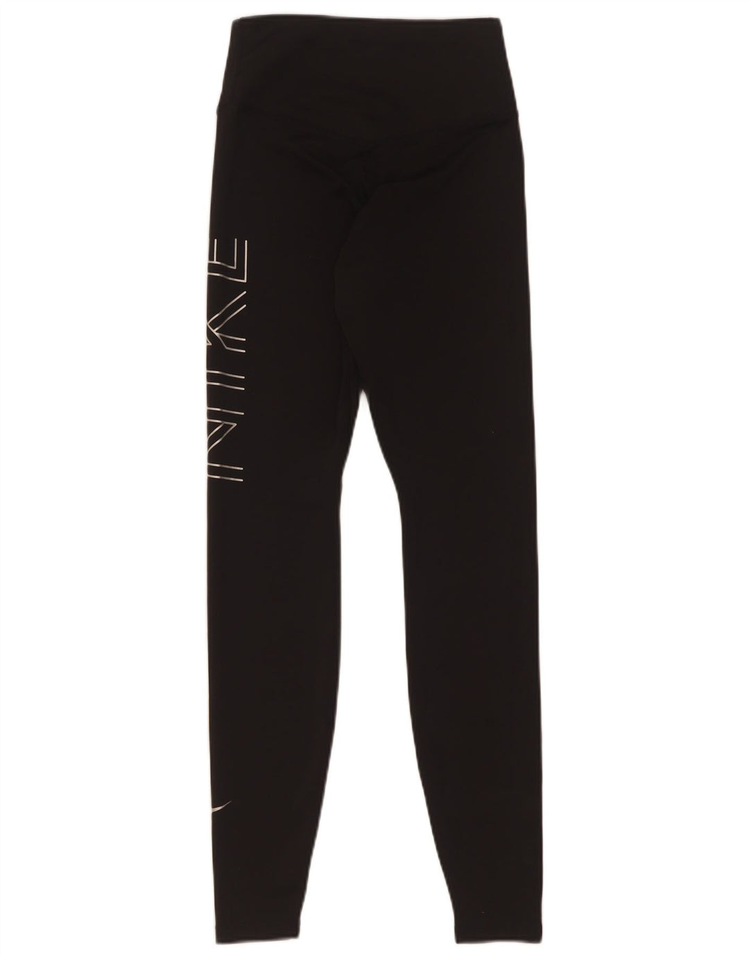 Nike Dame Dri Fit Grafiske Leggings UK 4 XS Sort Polyester
