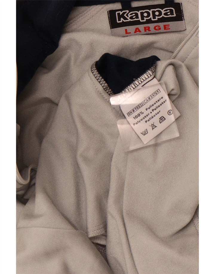 KAPPA Træningsdragt til mænd, topjakke, stor grå farveblok polyester
