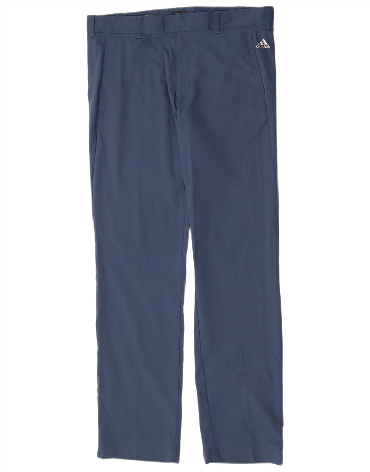Adidas Straight Chino Bukser til mænd W34 L34 Blå Polyester