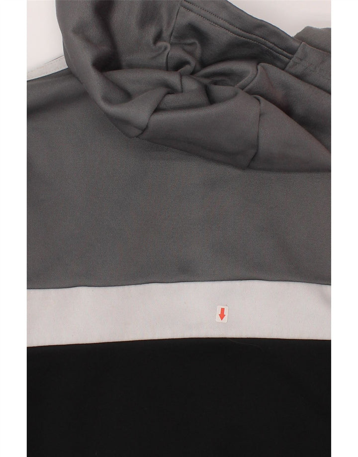 Adidas Boys Hoodie Jumper 9-10 år Grå Colourblock Polyester