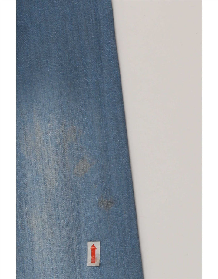 Vintage denimskjorte til mænd, stor blå bomuld