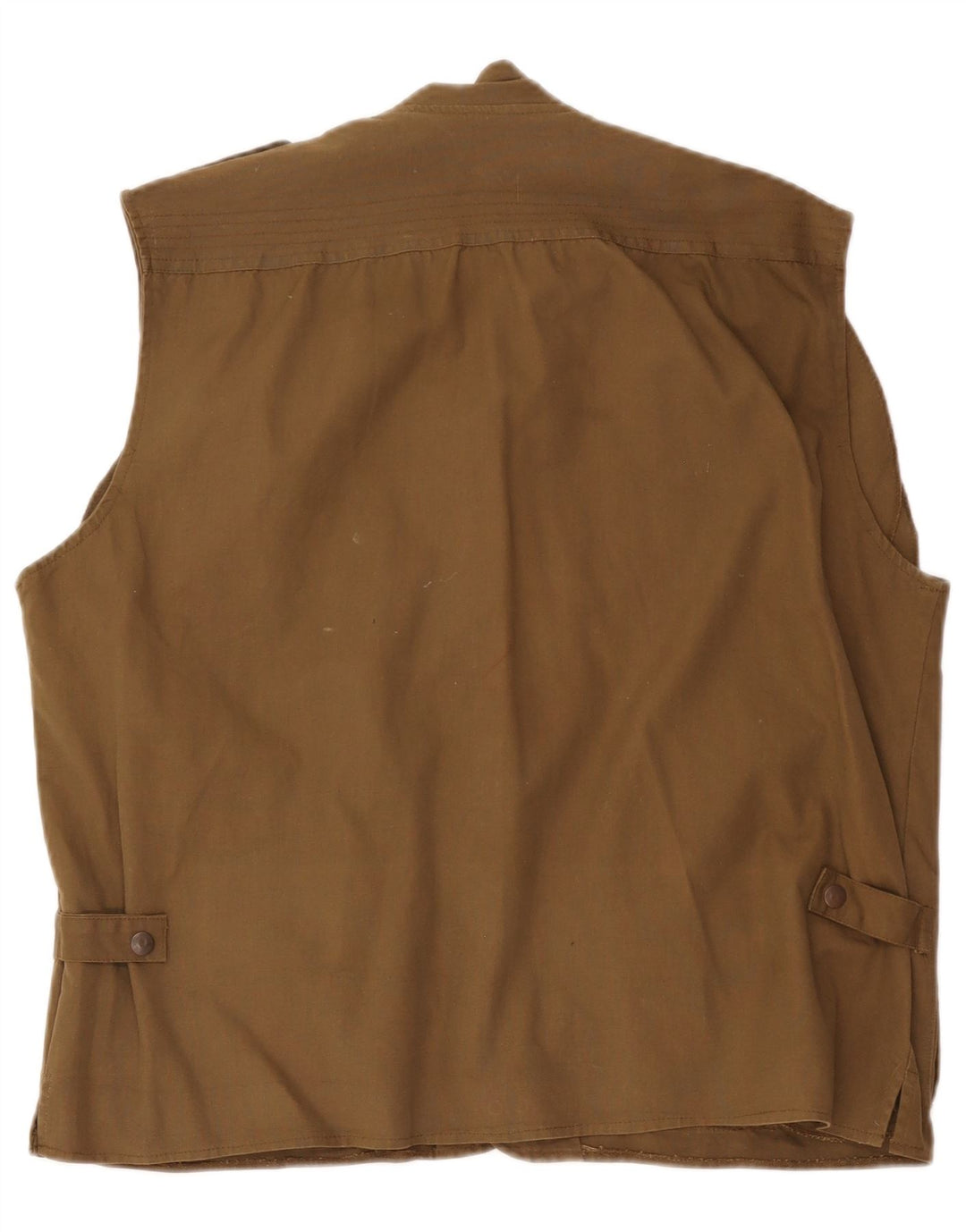 Vintage Herre Loose Fit Utility Gilet IT 48 Medium Brown Cotton