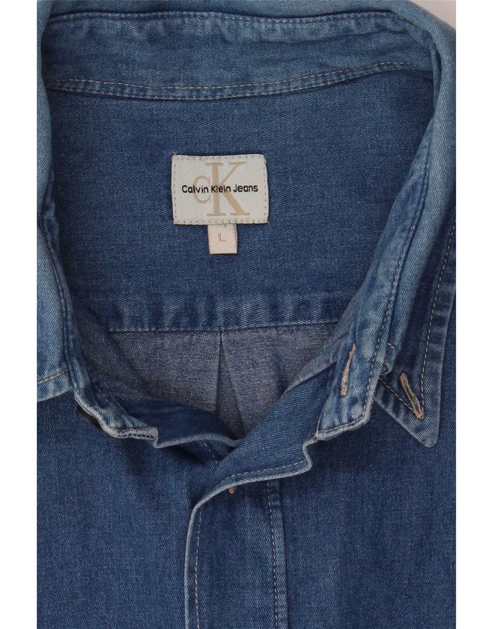 Calvin Klein Jeans Denimskjorte til mænd Large Blue