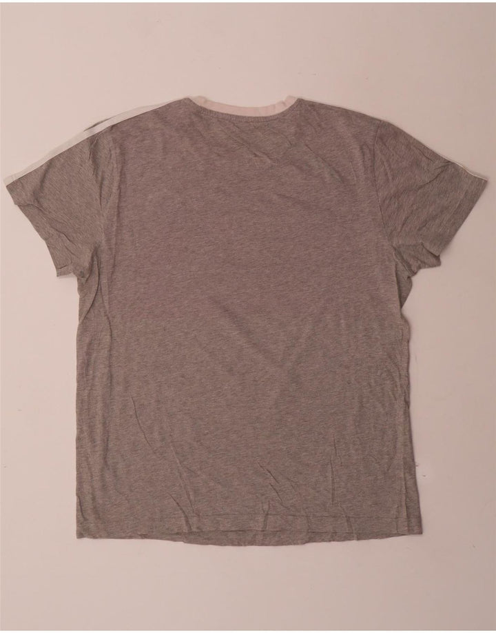 Adidas T-Shirt Top UK 12/14 Medium Grey Bomuld