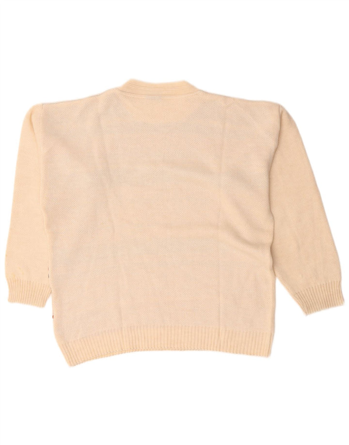 Bernardi Herre Crew Neck Jumper Sweater XL Off White stribet