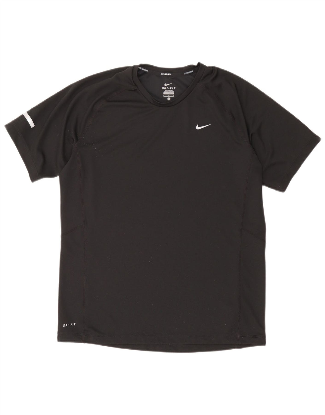 Nike Dri Fit T-shirt top til mænd, stor sort polyester