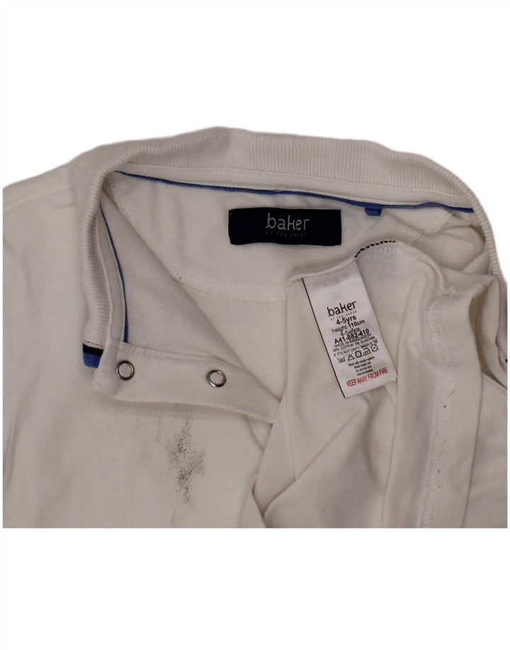 TED BAKER Drenge poloskjorte 4-5 år hvid bomuld