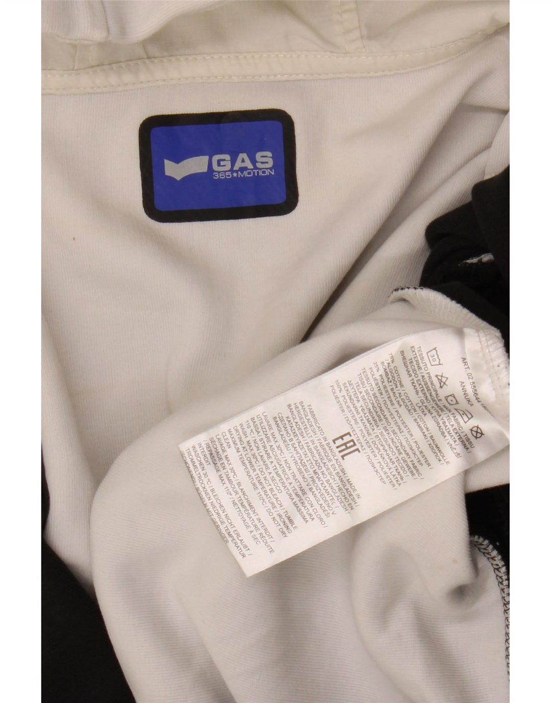 GAS hættetrøje til kvinder med lynlås UK 14 Medium Sort Colourblock Bomuld