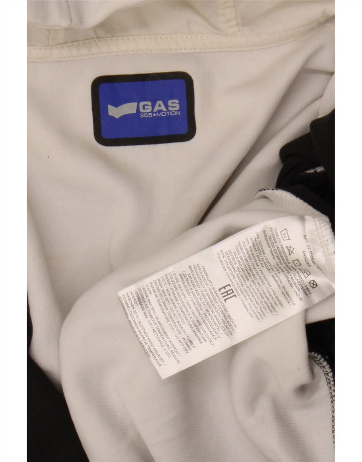 GAS hættetrøje til kvinder med lynlås UK 14 Medium Sort Colourblock Bomuld