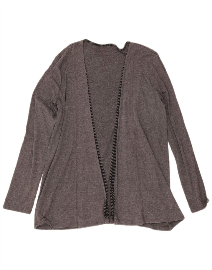 Marks & Spencer Dame Longline Cardigan Sweater UK 14 Medium Grey
