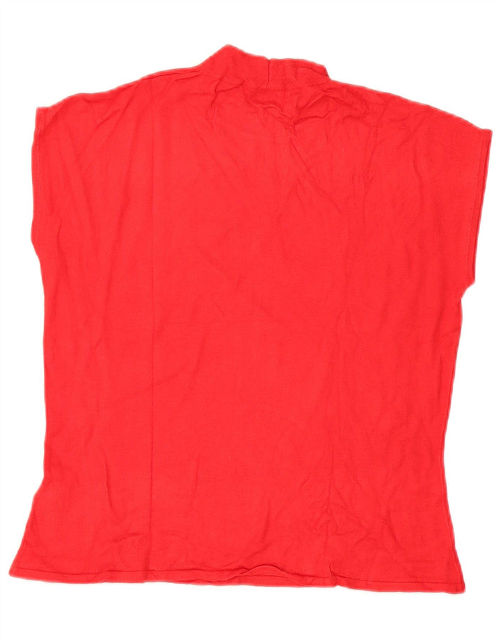 Marks & Spencer Damevest Tank Top UK 14 Large Red Viscose