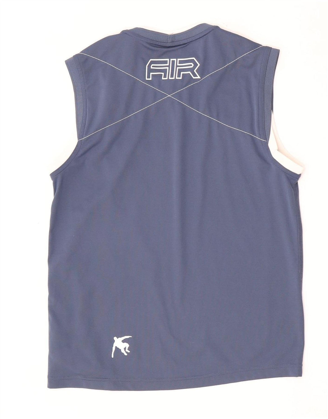 Nike Herre grafisk vest Top UK 36/38 Lille blå geometrisk polyester