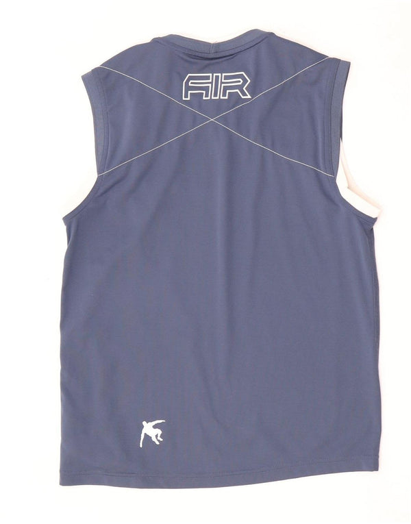 Nike Herre grafisk vest Top UK 36/38 Lille blå geometrisk polyester
