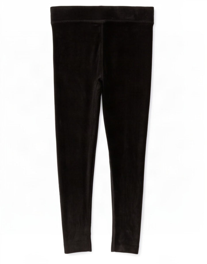 Marks & Spencer Dame Velour Leggings UK 12 Medium Sort Bomuld