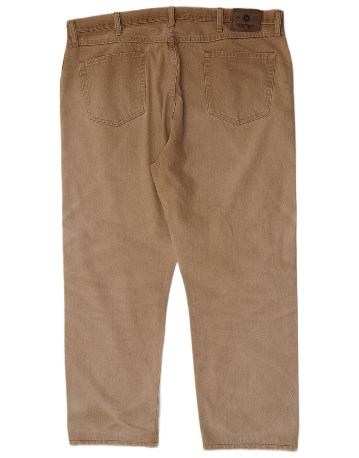 Wrangler Straight Jeans til mænd W42 L30 Beige Bomuld