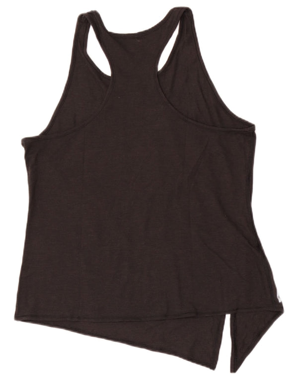 Puma Dame Asymmetrisk Grafisk Vest Top UK 14 Medium Sort