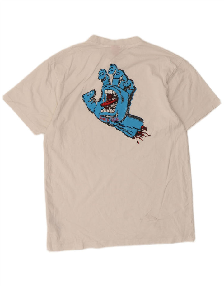 Santa Cruz Herre grafisk T-shirt Top Medium Hvid Bomuld