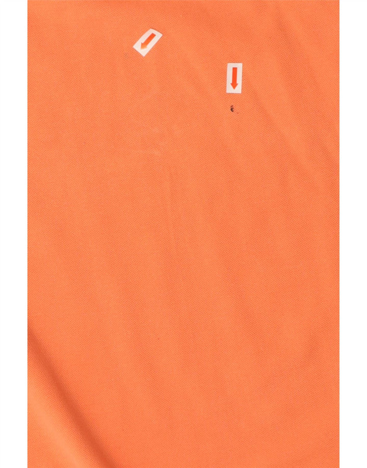 RIFLE Mens Polo Shirt Medium Orange Cotton