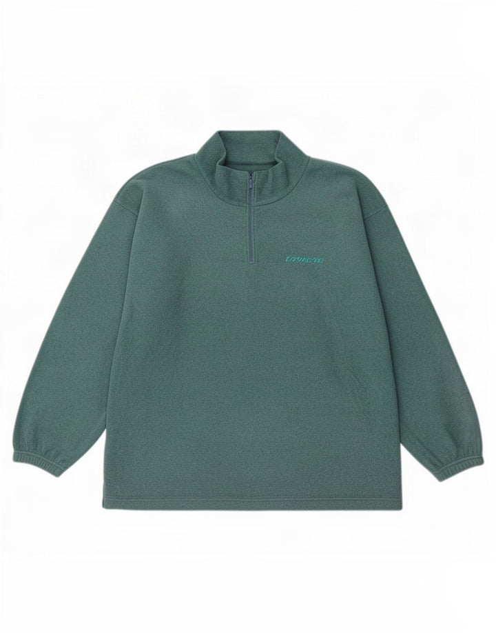 Invicta Fleece Jumper med lynlås til mænd 2XL Grøn polyester