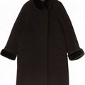 ALEXON Oversize overfrakke til kvinder UK 12 Medium Black Wool