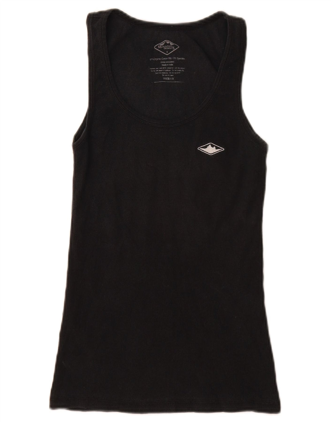 Mountain Designs Damevest Top UK 8 Small Black Bomuld