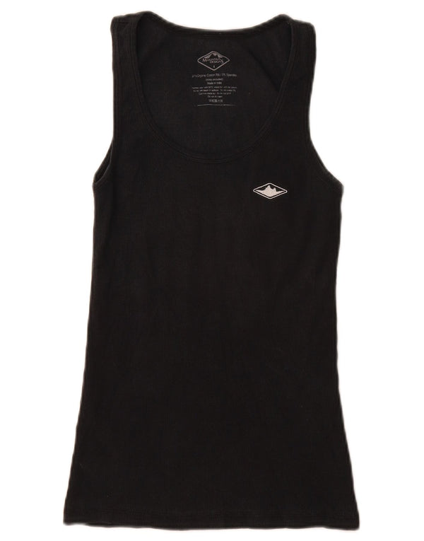 Mountain Designs Damevest Top UK 8 Small Black Bomuld