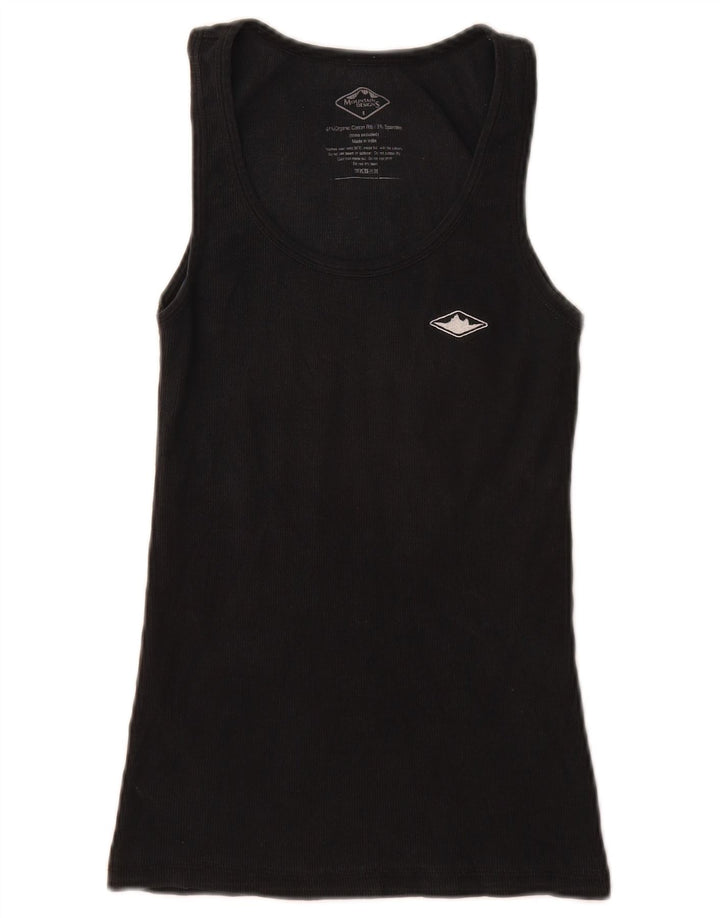 Mountain Designs Damevest Top UK 8 Small Black Bomuld