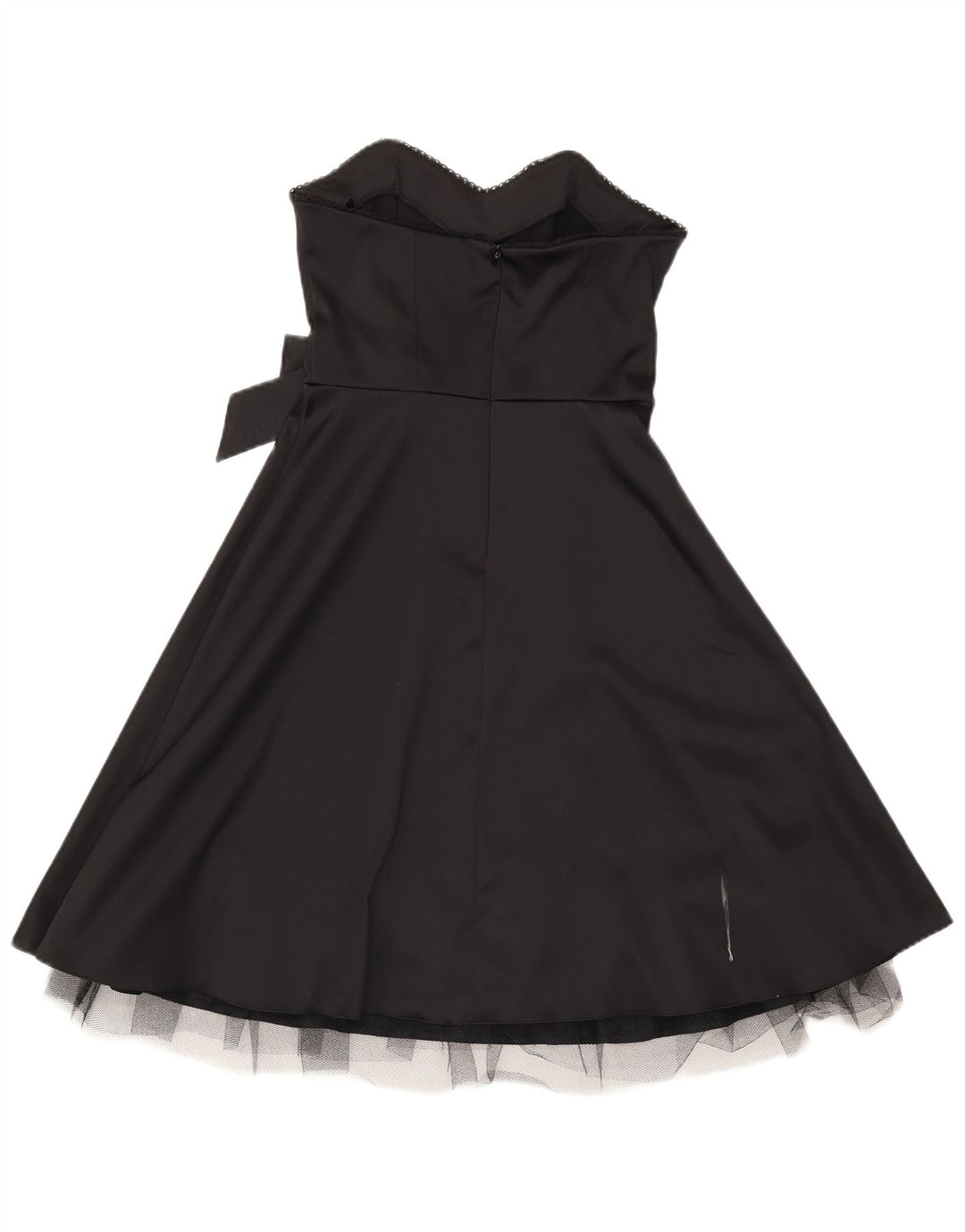 Bay Dame Stropløs Kjole UK 10 Lille Sort Polyester