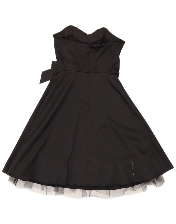 Bay Dame Stropløs Kjole UK 10 Lille Sort Polyester
