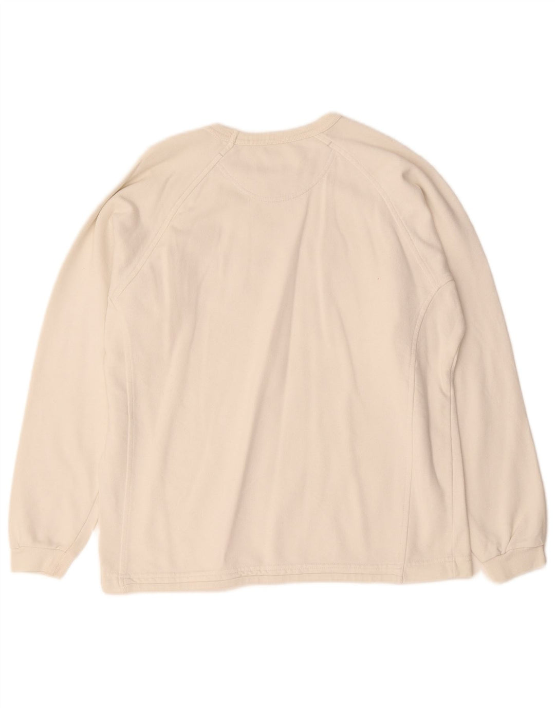 Champion Dame Grafisk Oversized Sweatshirt Jumper UK 10 Small Off White