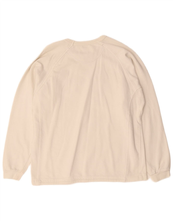 Champion Dame Grafisk Oversized Sweatshirt Jumper UK 10 Small Off White