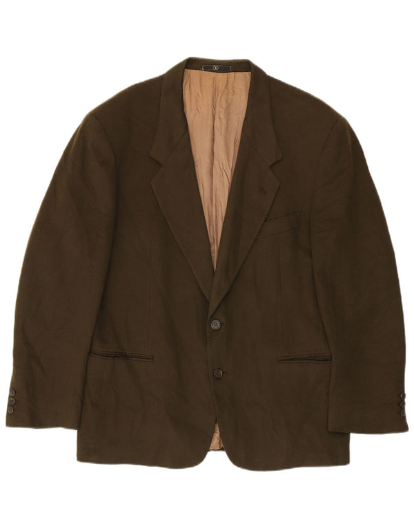 Valentino Herre 2-knaps blazerjakke UK 38 Medium Khaki Virgin Wool