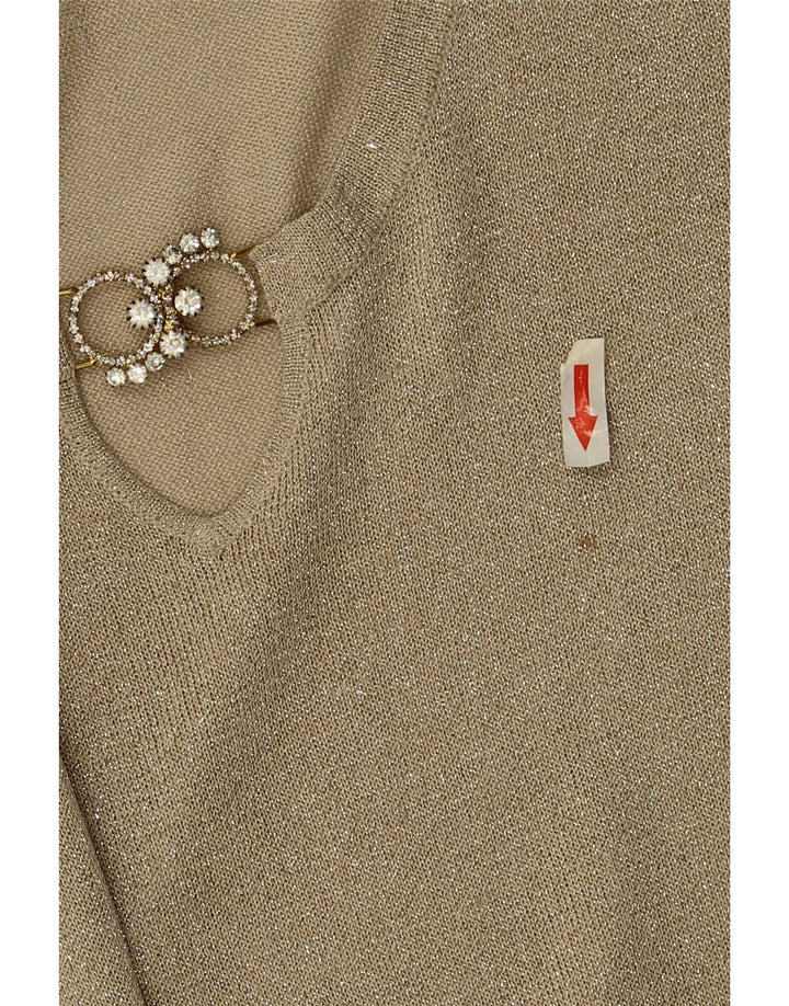 Perte by Krizia Dame Top 3/4 ærmer UK 12 Medium Beige