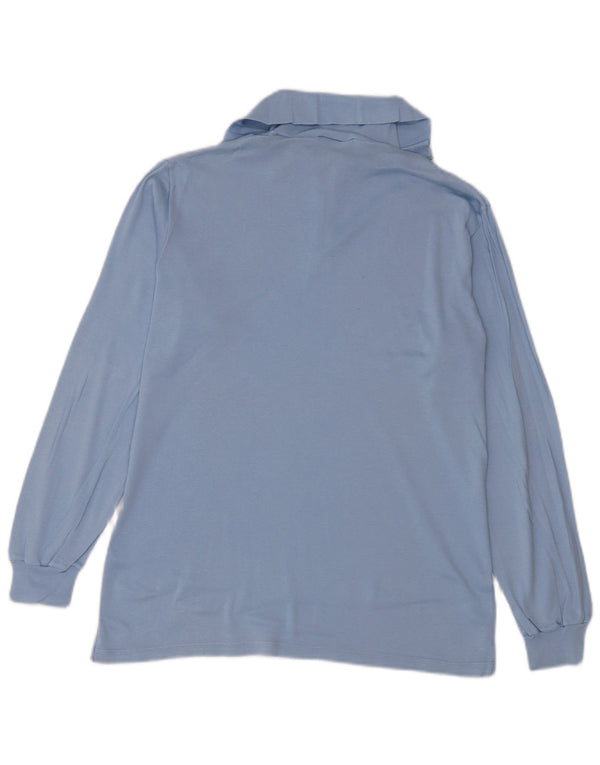 Vintage Herre 1/4 Zip Top Langærmet XL Blå
