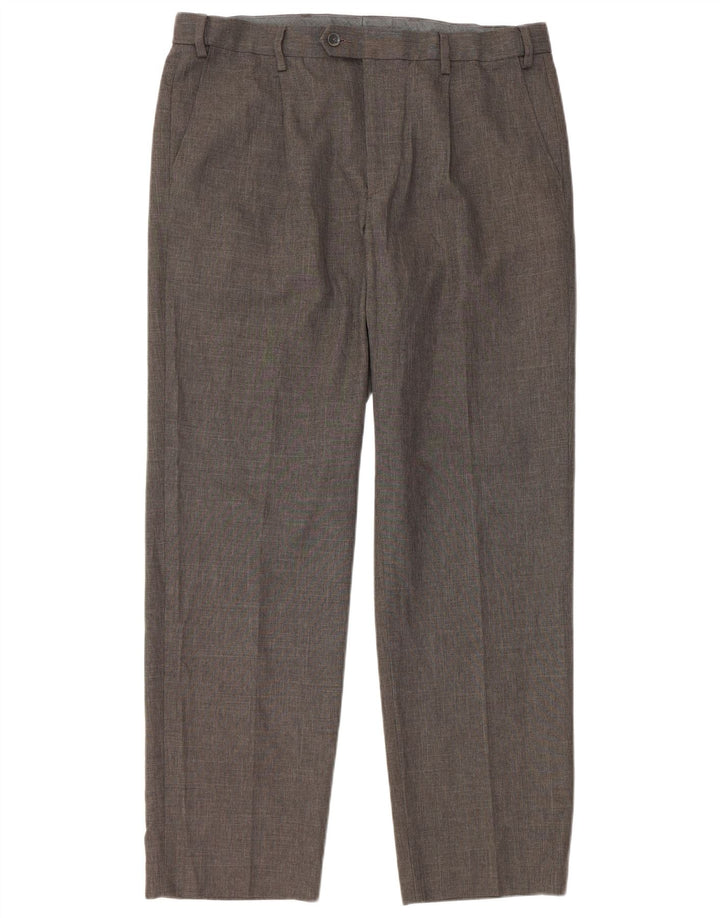 Marks & Spencer Straight Suit Bukser til mænd W36 L31 Grå polyester